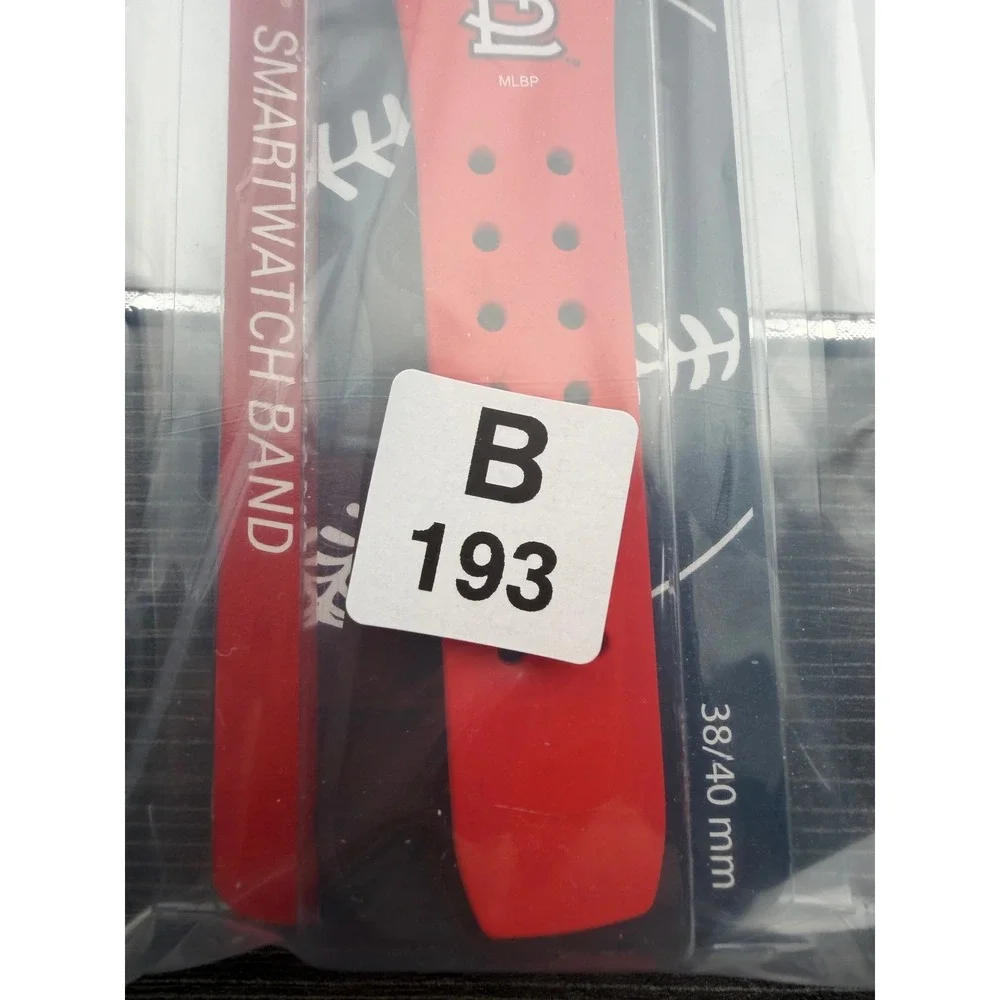 MLB St Louis Cardinals Apple Watch Band 38/40mm Red Silicone Sport Strap B193